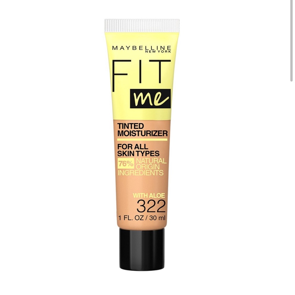NEW FULL SIZE MAYBELLINE FIT ME TINTED MOISTURIZER INSHADE 322 WARM HONEY